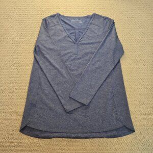 Eddie Bauer Top Womens Small Purple Travex Pullover Long Sleeve